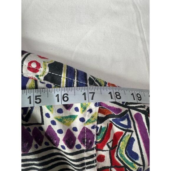 Chico's Colorful Abstract Art To Wear Button Up Jacket Top Size 2 - Picture 6 of 9